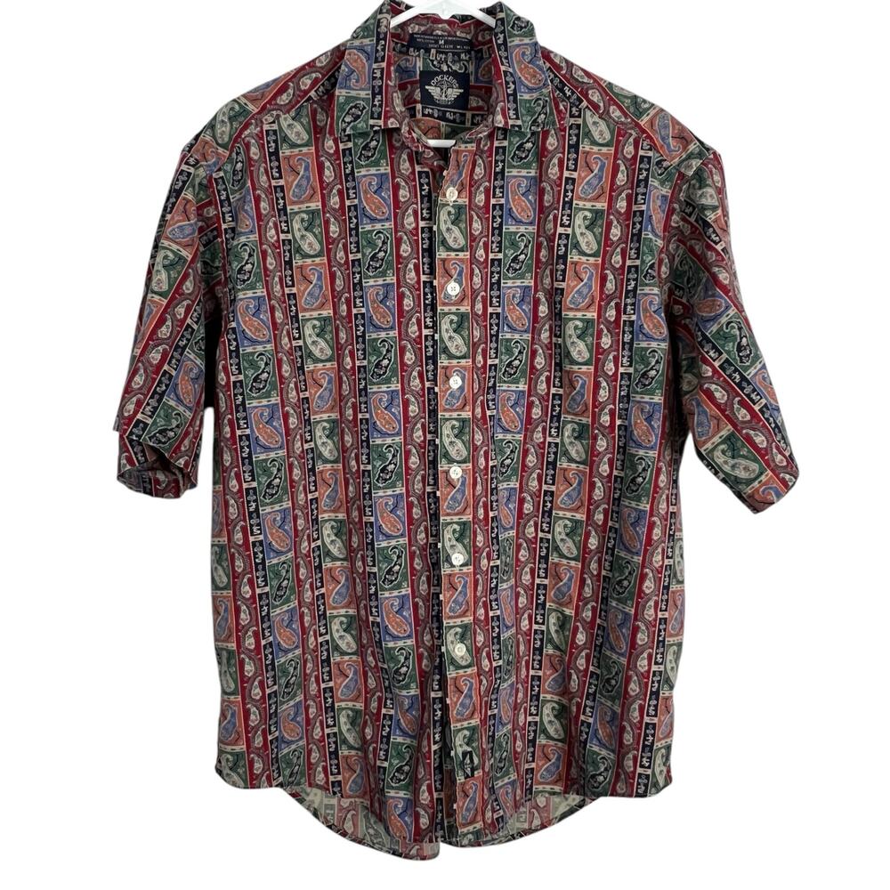 Dockers by Levi’s Paisley Print Shirt Size M Colorful Short Sleeve